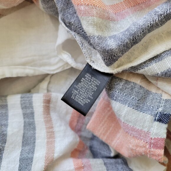 Mlle Gabrielle Womens Skirt 3X Plus Midi Pencil Brown Stripe Button STR7E - Picture 9 of 10